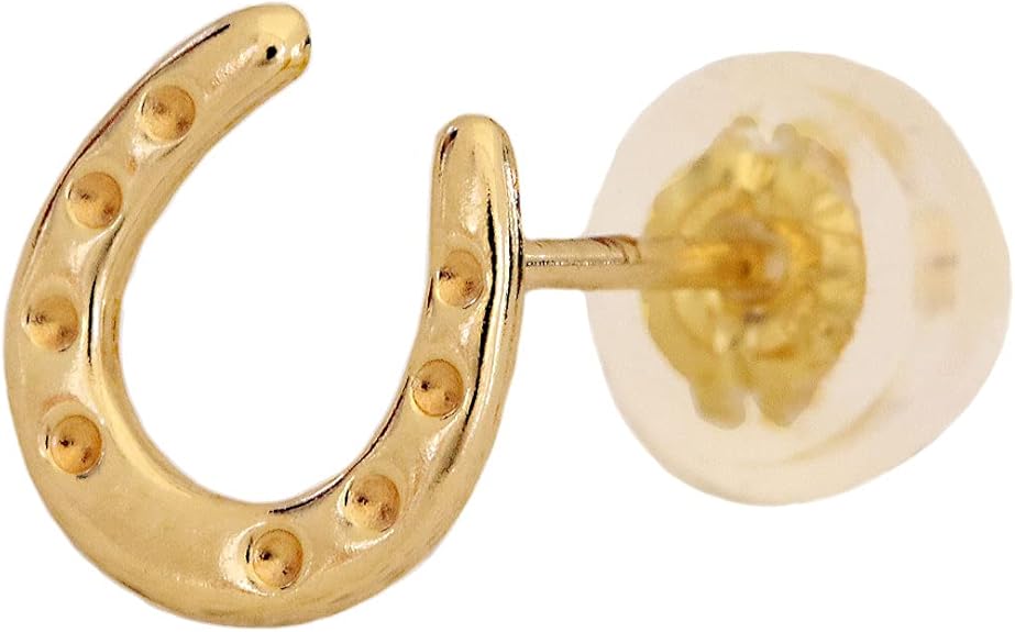 Amazon | 18K 18金 ピアス 馬蹄 ホースシュー k18 シンプル